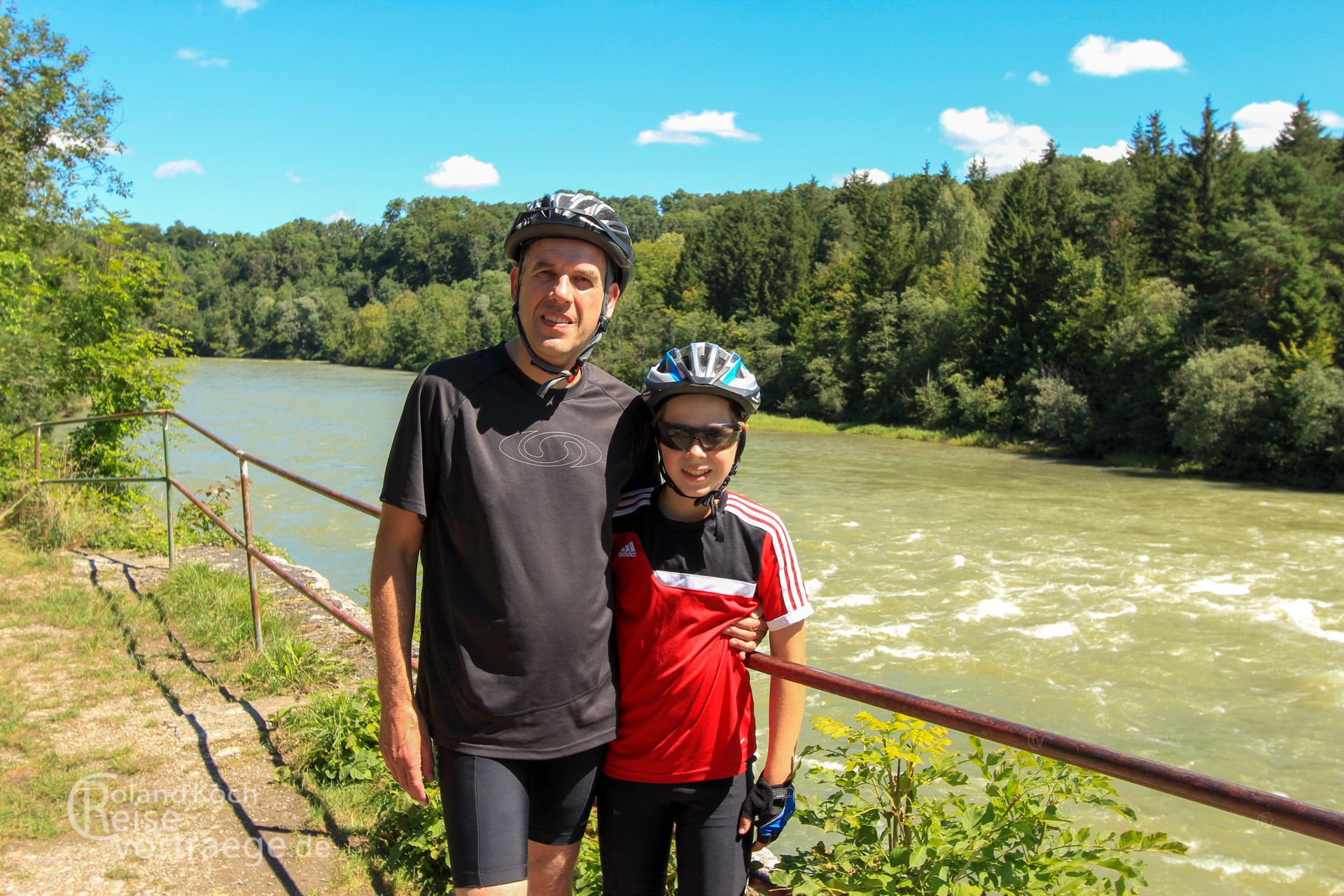 mit Kindern per Rad über die Alpen, Via Claudia Augusta, Stromschnellen im Lech